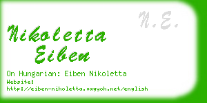 nikoletta eiben business card